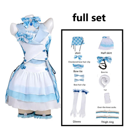 Chocola Catgirl Maid Cosplay Costume – Idol Halloween Dress (Anime Theatrical Outfit)
