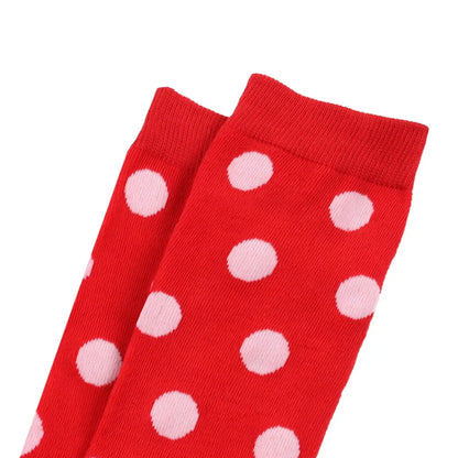 Thigh High Socks Women Over Knee Striped Polka Dot Stockings Black White Pink Lolita Cosplay Harajuku Y2K Kawaii