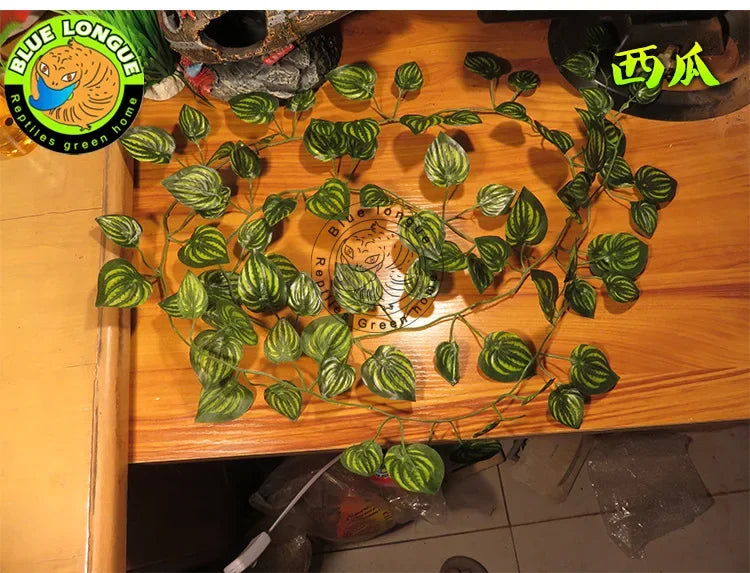 Bendable Reptile Jungle Vines – Flexible Foam Rattan Fake Branches for Lizard & Chameleon Terrariums, Rainforest Habitat Landscaping Decor