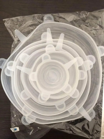 Reusable Silicone Stretch Lids – Flexible Food Covers for Bowls & Containers, Airtight Fresh-Keeping Kitchen Storage Accessories