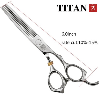 TITAN Professional Barber Scissors – Japan 440C Steel Hair Cutting & Thinning Shears | 5.0/5.5/6.0/6.5 Inch Hairdressing Tools