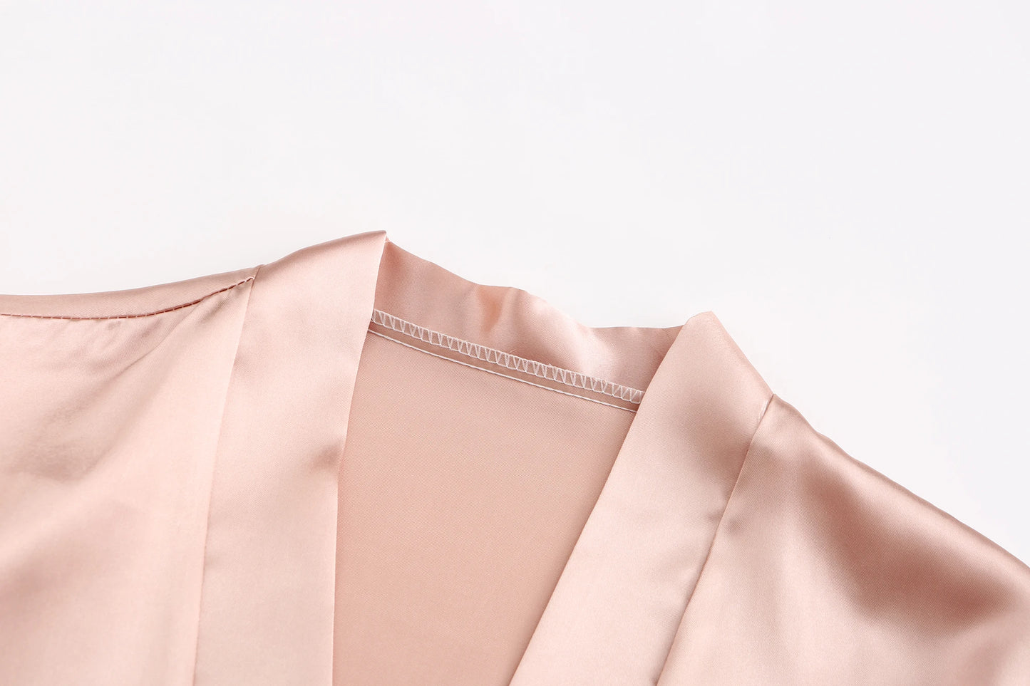 Rose Gold Satin Bridesmaid Robe – Team Bride Wedding Bathrobe for Women | Bridal Party Kimono Gown for Maid of Honor & Mother Gift
