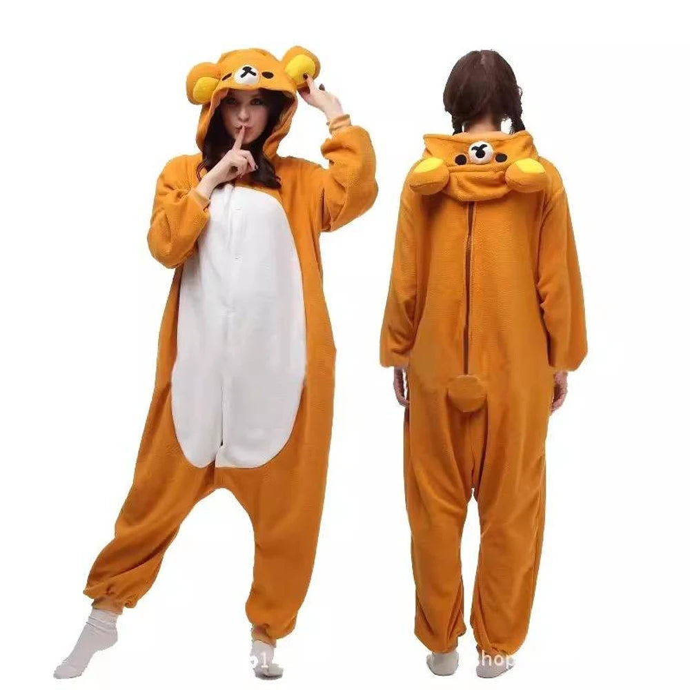 Cute Pig Animal Pajamas Onesie – Kawaii Cartoon Hoodie Jumpsuit, Soft Warm Cosplay Sleepwear for Home, Lounging & Parties