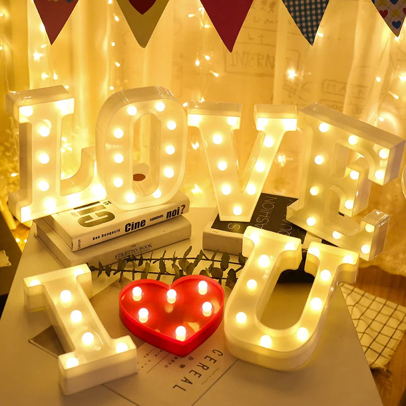 Alphabet & Number LED Night Lights – Personalized Letter Lamps for Birthday Parties, Weddings, Bedrooms, Wall Decor & Home Decorations