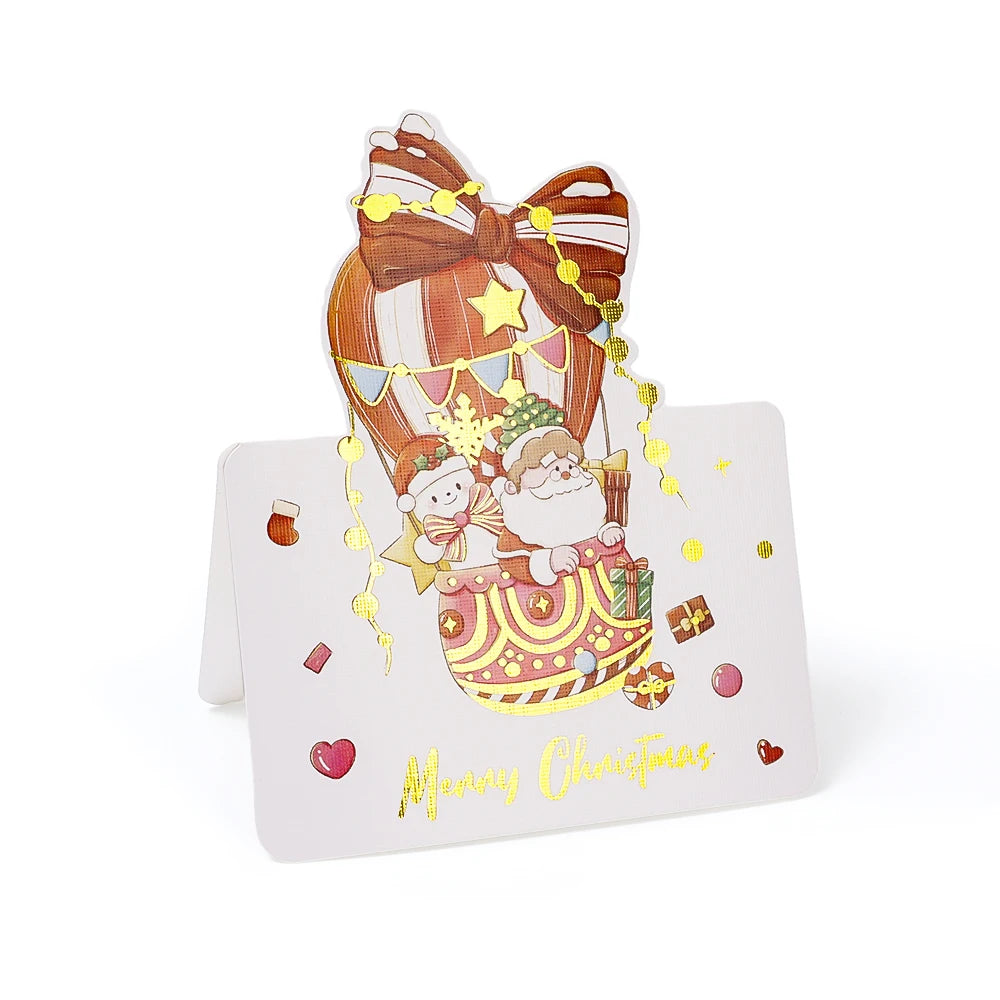 100PCS Foldable Christmas Greeting Cards with Envelopes – Bronzing Xmas Invitation & Gift Cards for Holiday Parties, Home & Decor