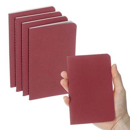 4/6 uds. Cuadernos A6 Kraft de Bolsillo – Mini Diarios Rayados para la Escuela y la Oficina