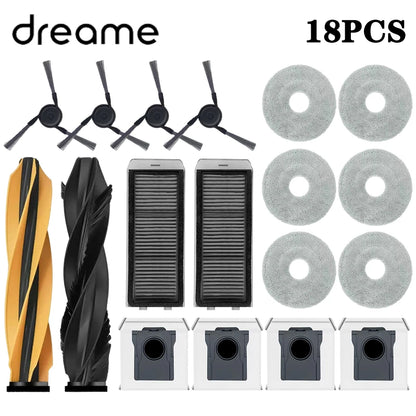 Kit de repuestos para Dreame X50 Ultra, X50 Master, L50 Pro Ultra, L40s Pro Ultra y MOVA V50 Ultra – Cepillo principal, filtro HEPA, paños de fregado y bolsas para polvo