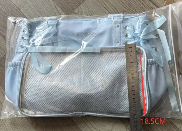 Bolso Bandolera con Lazo Estilo Universitario – Bolso de Hombro de Gran Capacidad para Chicas, Bolso Ita de Moda JK, Bolso de Mano con Acento de Lazo para Libros Escolares, Material Escolar y Uso Diario