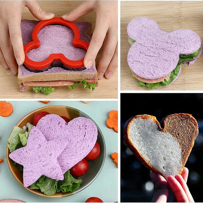 Kids Sandwich Cutters & Molds – Heart, Star & Cartoon-Inspired Bread Toast Shapes for Bento Boxes, Lunches & Fun Food Preparation