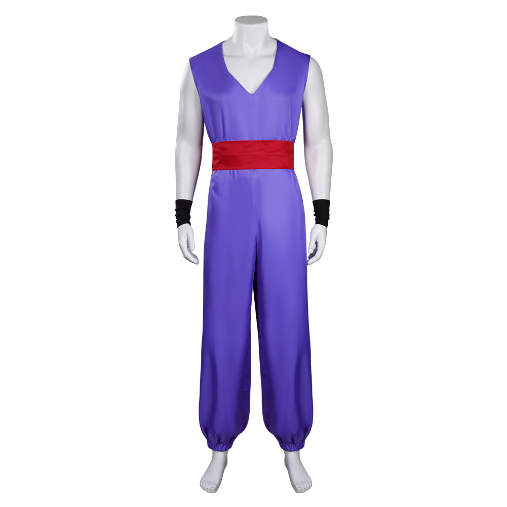 Dragon Ball Gohan Inspired Cosplay Costume – Men’s Jumpsuit Outfit Set with Belt, Shoes & Boots for Halloween, Carnival & Party Roleplay