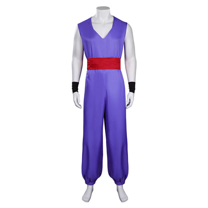 Dragon Ball Gohan Inspired Cosplay Costume – Men’s Jumpsuit Outfit Set with Belt, Shoes & Boots for Halloween, Carnival & Party Roleplay
