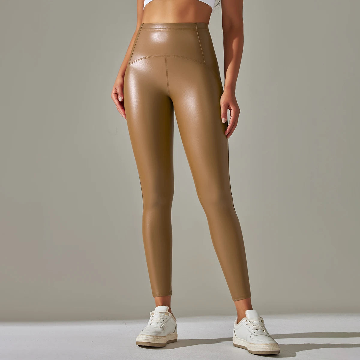 6 Color Autumn Winter Thin Velvet PU Leather Leggings Women High Elastic Waist Trousers Sexy Slimming Pants