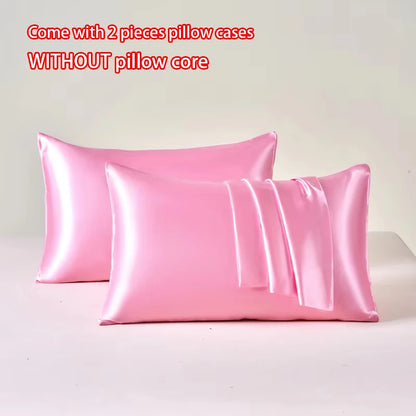 Satin Pillowcase Set of 2 – Soft Cooling Pillow Covers for Hair & Skin