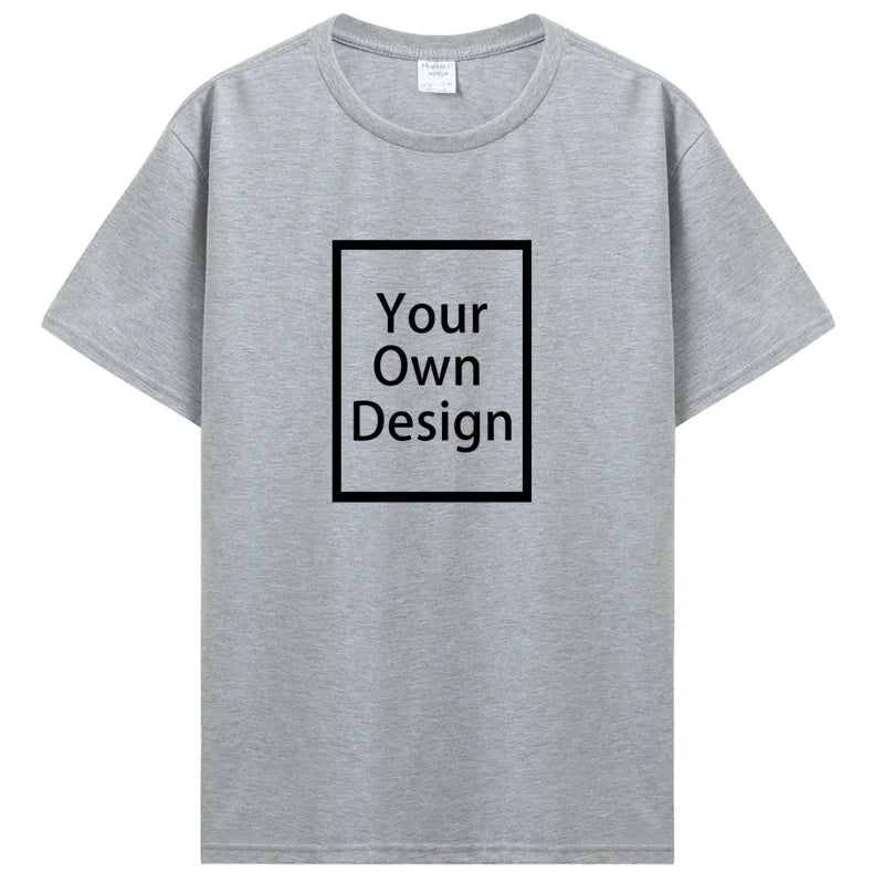 Camiseta de Algodón Personalizada – Camiseta de Verano de Manga Corta para Hombre | Foto, Logotipo y Diseño Personalizado Impreso DIY Ropa Casual