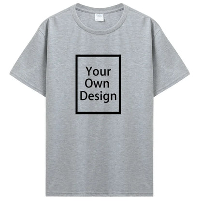 Camiseta de Algodón Personalizada – Camiseta de Verano de Manga Corta para Hombre | Foto, Logotipo y Diseño Personalizado Impreso DIY Ropa Casual
