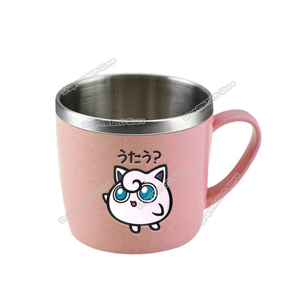 Pokémon Stainless Steel Mug – Pikachu, Snorlax & Eevee Cartoon Drink Cup