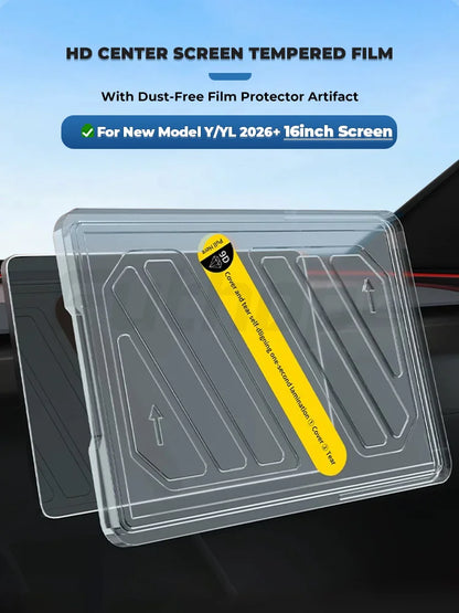Futhope Protector de Pantalla de Vidrio Templado de 16 Pulgadas para Tesla Model Y y Model YL Juniper (2017–2026) – Película Protectora de Pantalla Central HD con Herramienta de Instalación