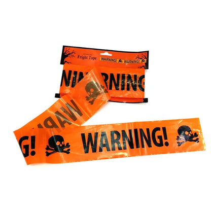 Halloween Warning Tape – Scary Caution & Hazard Tape Roll for Indoor & Outdoor Party Decorations, Spooky DIY Props & Haunted House Decor