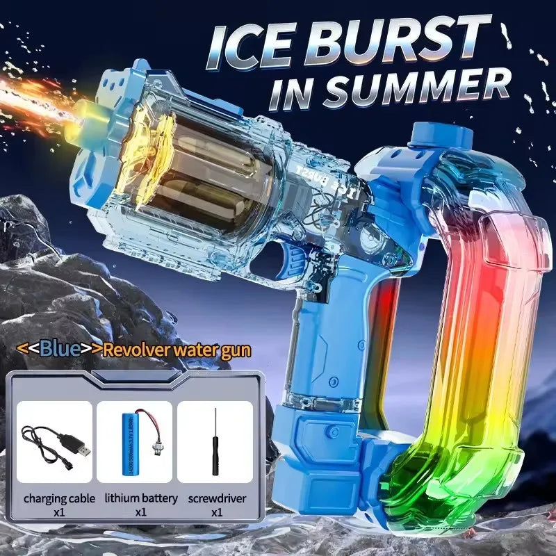 Electric Water Gun Blaster – Powerful Automatic Squirt Toy for Adults, Kids, Beach & Summer Outdoor Fun