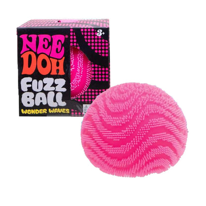 Nee Doh Fuzz Ball Wonder Waves Sensory Squeeze Toy – Textured Stress Relief Fidget Ball for Kids & Adults