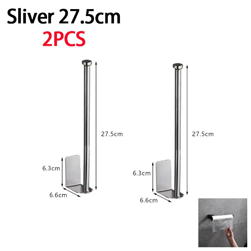 Stainless Steel Under Sink Organizer – Kitchen Towel Holder & Paper Towel Storage Rack