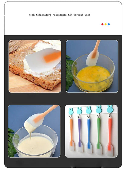 Espátula de silicona resistente al calor - Espátula mezcladora antiadherente para hornear, cocinar, mantequilla y crema