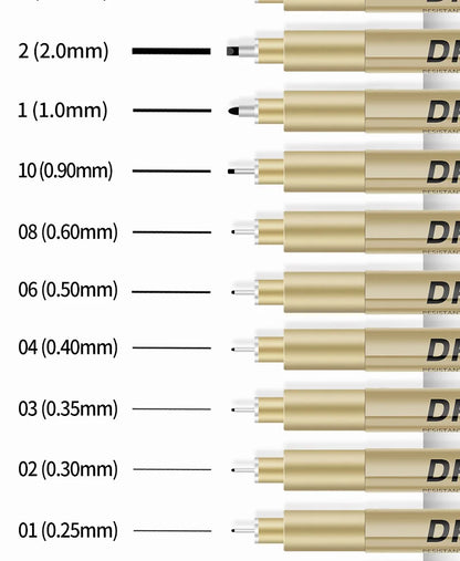 Manga Black Fineliner Marker Set – 1/6/9/12PCS Fine Tip Drawing Pens for Sketching, Comics & Art