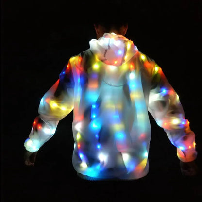 LED Light-Up Rave Jacket – Waterproof Glowing Costume for Dance, Festivals & Night Events