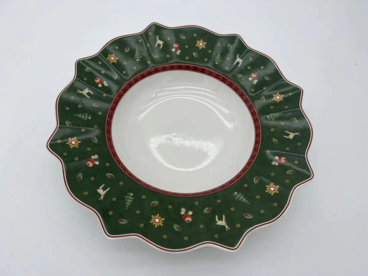 German V Bao Christmas Tableware Collection – Biscuit Plate, Rectangular Serving Plate, Mug, Salad Dish, Dessert & Fruit Holder
