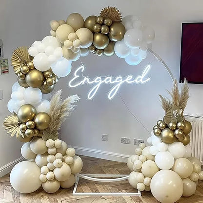 Sage Green Balloon Arch Garland Kit – Green, White, Sand & Gold Confetti Latex Balloons for Birthday, Wedding & Graduation Decorations