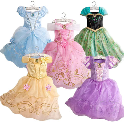 Vestido de disfraz de princesa para niña – Traje de fiesta de cuento de hadas para Halloween, carnaval y regalos de cumpleaños