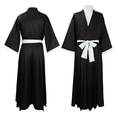 Bleach Kuchiki Rukia Cosplay Costume – Kimono Uniform Set | Unisex Anime Soul Society Outfit (Halloween / Party / Comic Con)