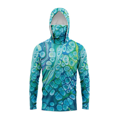 Men's Hooded Fishing Shirt – Long Sleeve UV Protection Performance Fishing Apparel for Outdoor & Angling