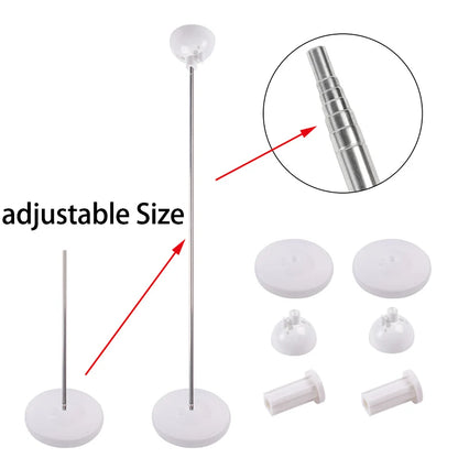 Kit de Soporte de Columna para Globos – Soporte Metálico para Globos con Base para Globos de Látex para Baby Shower, Cumpleaños, Bodas y Decoraciones de Fiestas
