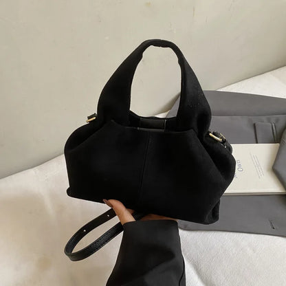 Sac à main bouffant français – Sac à bandoulière givré tendance avec fermoir magnétique, sac à main rétro en forme de nuage, sac à main tendance de style boîte à déjeuner pour femmes pour une utilisation décontractée et quotidienne