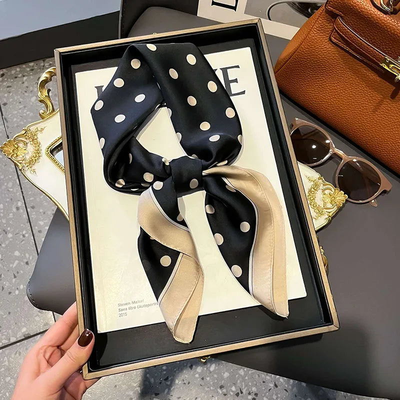 Women's Luxury Satin Silk Feel Square Scarf Printed Hair Scarf Neckerchief Bandana Hijab Wrap