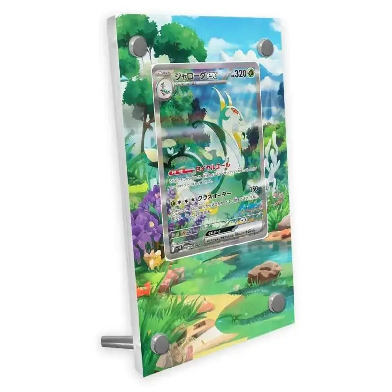 Présentoir en acrylique pour cartes Pokémon – Ronflex, Évoli, Mewtwo, Bulbizarre, Psykokwak et support de protection de style brique pour figurines