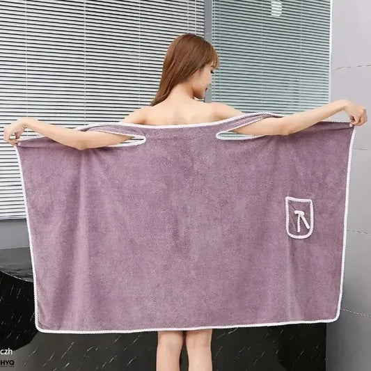 Toalla de baño portátil para mujer 85×140cm – Secado rápido para ducha, playa, spa y gimnasio