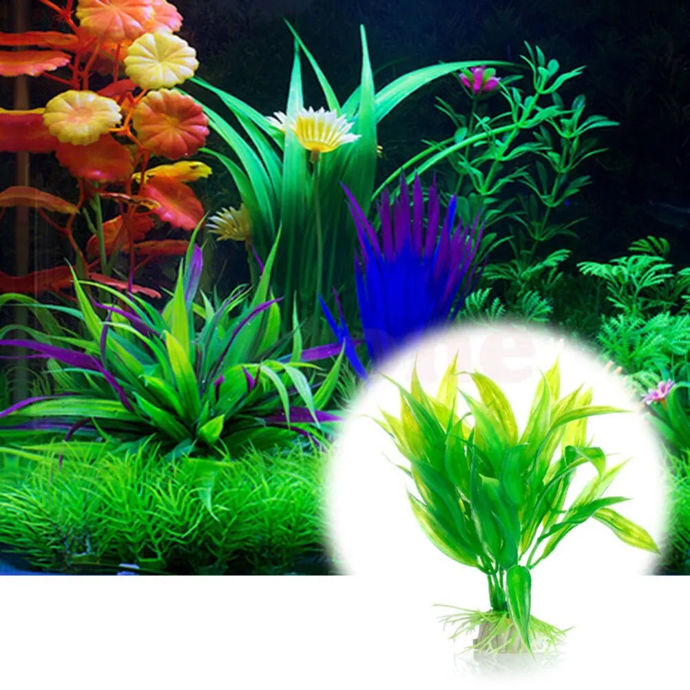 15cm Artificial Aquarium Plants – Realistic Aquatic Water Weed & Fish Tank Grass Decorations for Underwater Landscaping and Aquascaping
