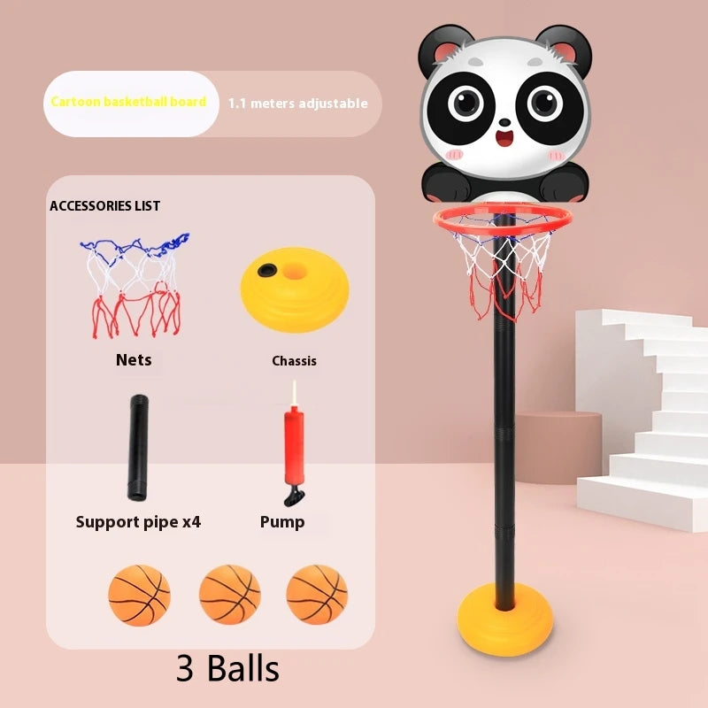 Children’s Version Vertical Adjustable Lifting Basketball Rack – Outdoor & Indoor Sports Cartoon Rebound Parent-Child Interactive Toy