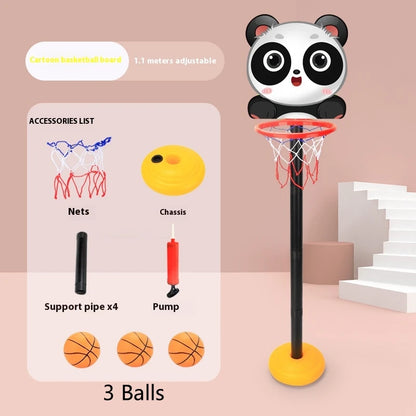 Children’s Version Vertical Adjustable Lifting Basketball Rack – Outdoor & Indoor Sports Cartoon Rebound Parent-Child Interactive Toy