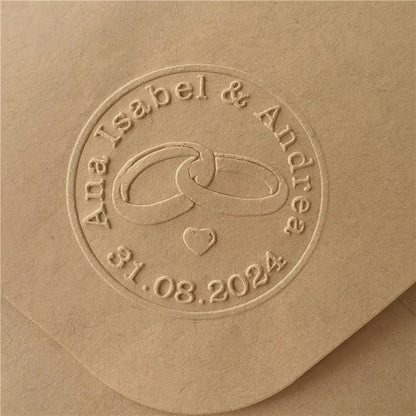 Custom Initials Embosser Stamp – Personalized Book & Wedding Embossing Seal for Address, Library & Gift Branding | Custom Paper Decor Accessory