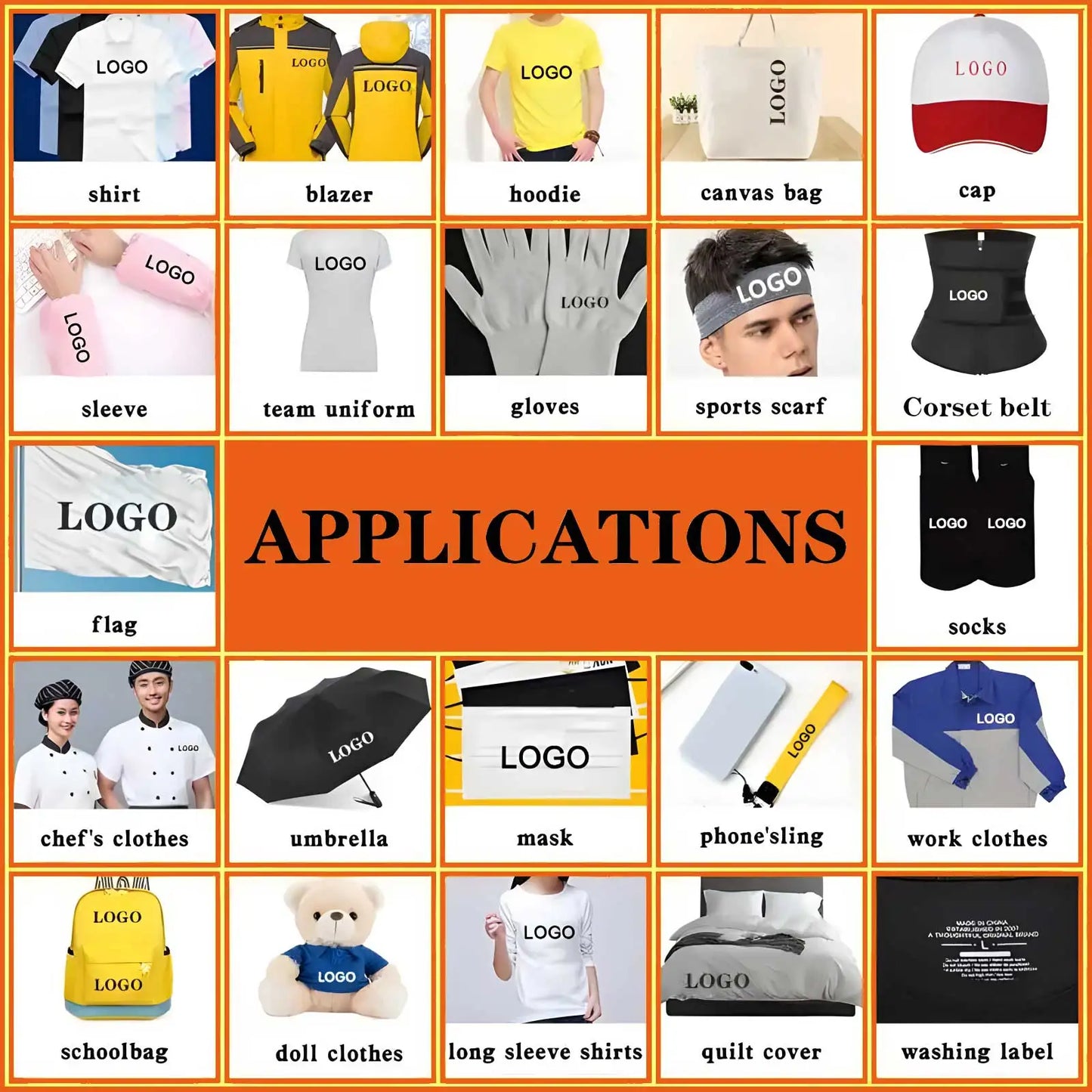 Parches termoadhesivos DTF personalizados – Pegatinas termoadhesivas con logo y foto para ropa | Transferencias térmicas lavables DIY para camisetas