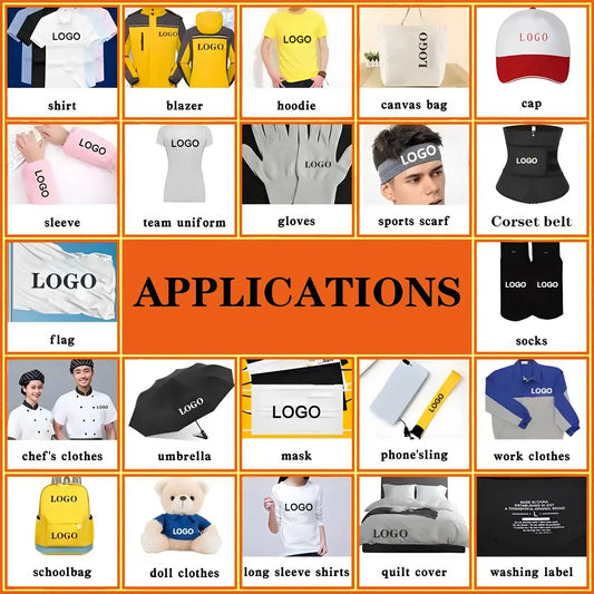 Parches termoadhesivos DTF personalizados – Pegatinas termoadhesivas con logo y foto para ropa | Transferencias térmicas lavables DIY para camisetas