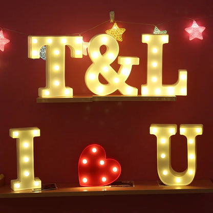 Alphabet & Number LED Night Lights – Personalized Letter Lamps for Birthday Parties, Weddings, Bedrooms, Wall Decor & Home Decorations