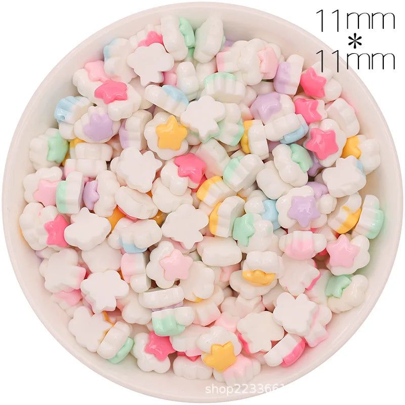 30/300pcs Mini Breloques en Résine Bonbon Fleur Amour – Mignons Accessoires de Bricolage pour Nail Art, Barrettes à Cheveux, Scrapbooking, Bijoux Faits Main et Projets Créatifs pour Enfants