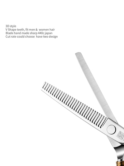 TITAN Professional Barber Scissors – Japan 440C Steel Hair Cutting & Thinning Shears | 5.0/5.5/6.0/6.5 Inch Hairdressing Tools
