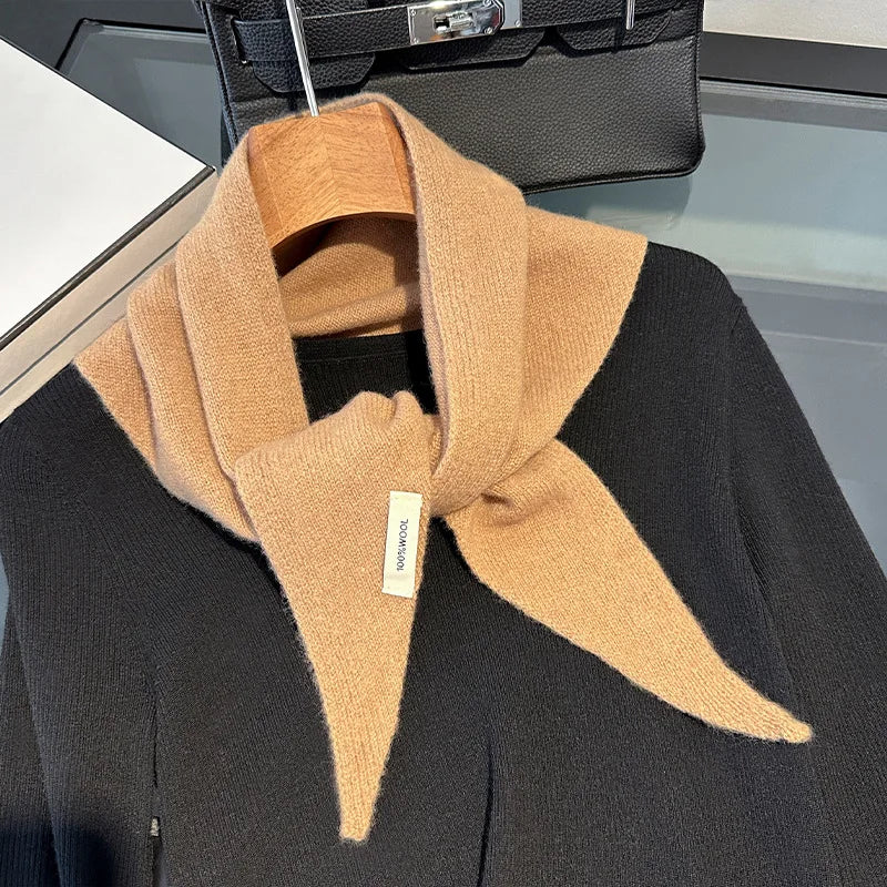 100% Wool Winter Scarf for Women Long Warm Cashmere Feel Shawl Wrap Solid Pashmina Hijab Head Scarf