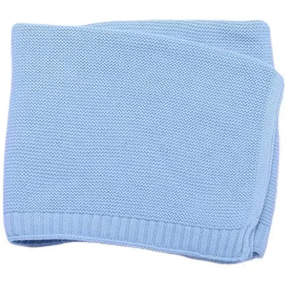 Personalized Baby Knitted Blanket – Custom Name Cotton Newborn Wrap for Winter Warmth & Comfort