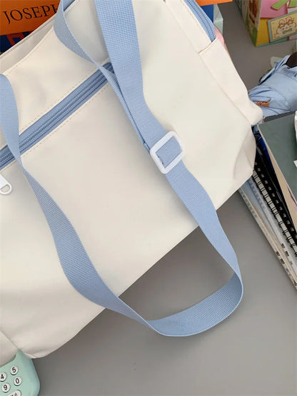 Bolso bandolera transparente de moda – Bolso de hombro Ita de gran capacidad para niñas, bolso mensajero de estilo escolar a la moda, bolso Kawaii versátil para uso diario y accesorios